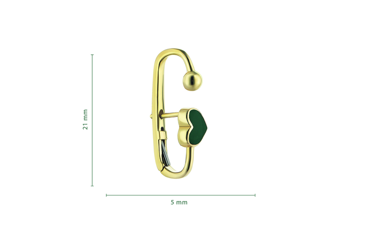 Green Heart Earcing - REİS (1)