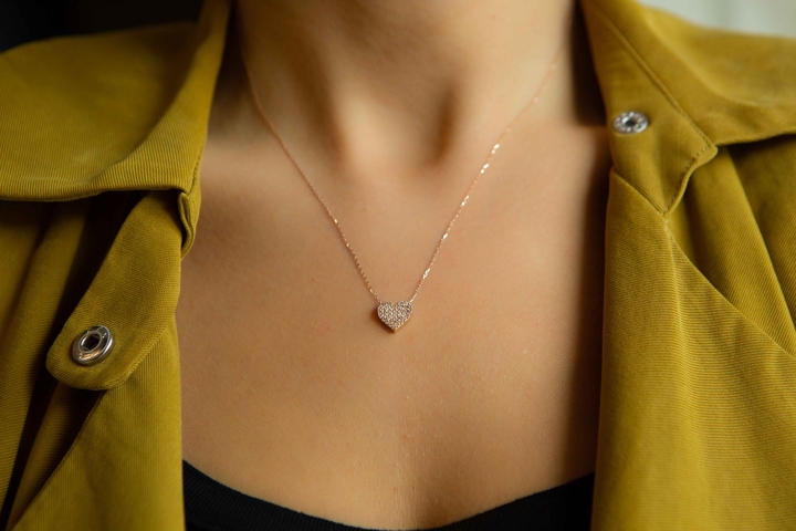 Kalp Kolye Swarovski Taşlı - REİS