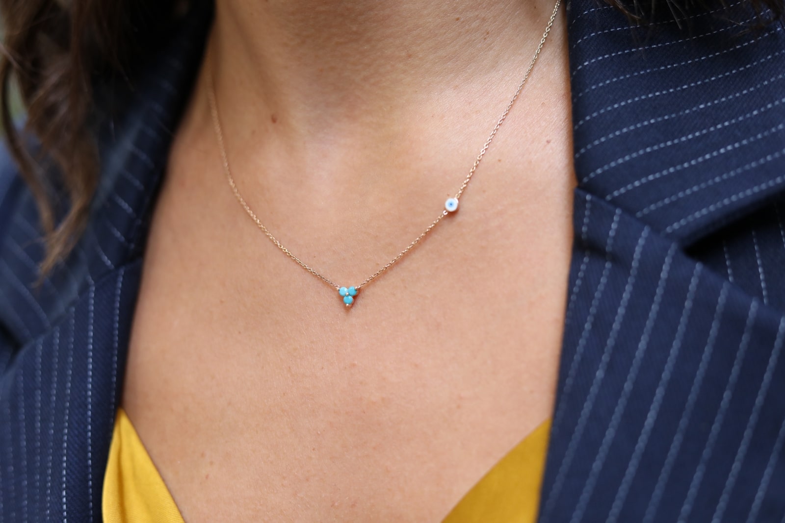 Mini Firuze ve Göz Kolye - REİS (1)