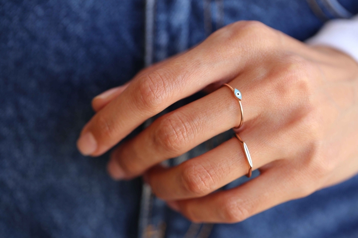 Mini Mineli Göz Yüzük - REİS