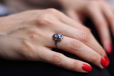 Safir ve Karışık Baget Yüzük - REİS